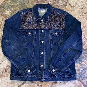 💎RARE💎GAP Embroidered Denim Jacket, Size Large